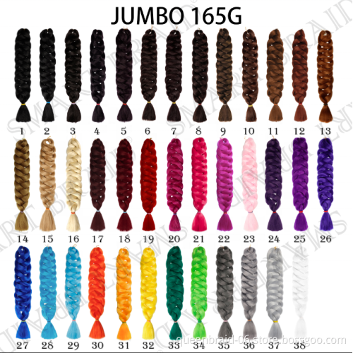 Wholesale 82" 165g Jumbo Braiding Hair Synthetic Hair Braids Hair Braiding Extensions